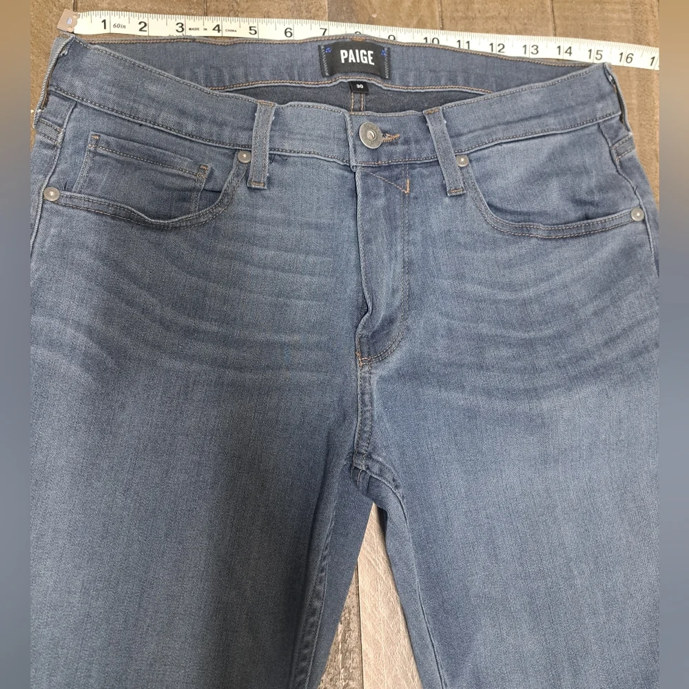 PAIGE Federal Men's Jeans Slim Straight Size 30x30 Blue Stretch Denim USA Made - Picture 7 of 10